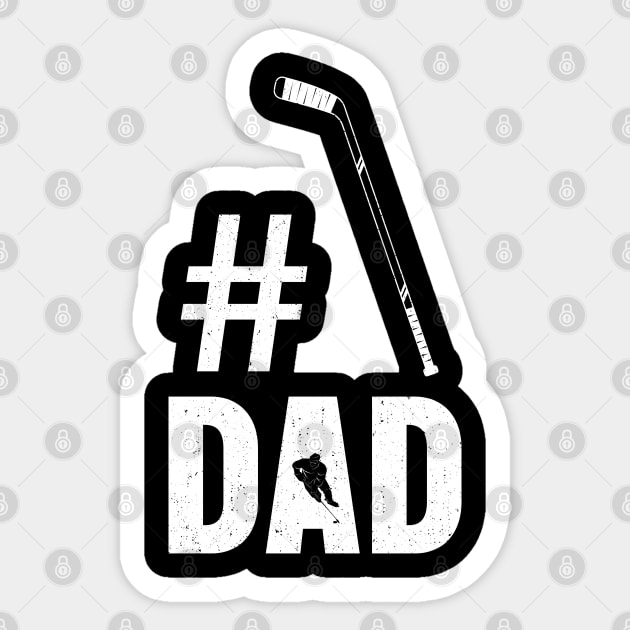 #1 Dad Hockey Gift For Him Sticker by trendingoriginals